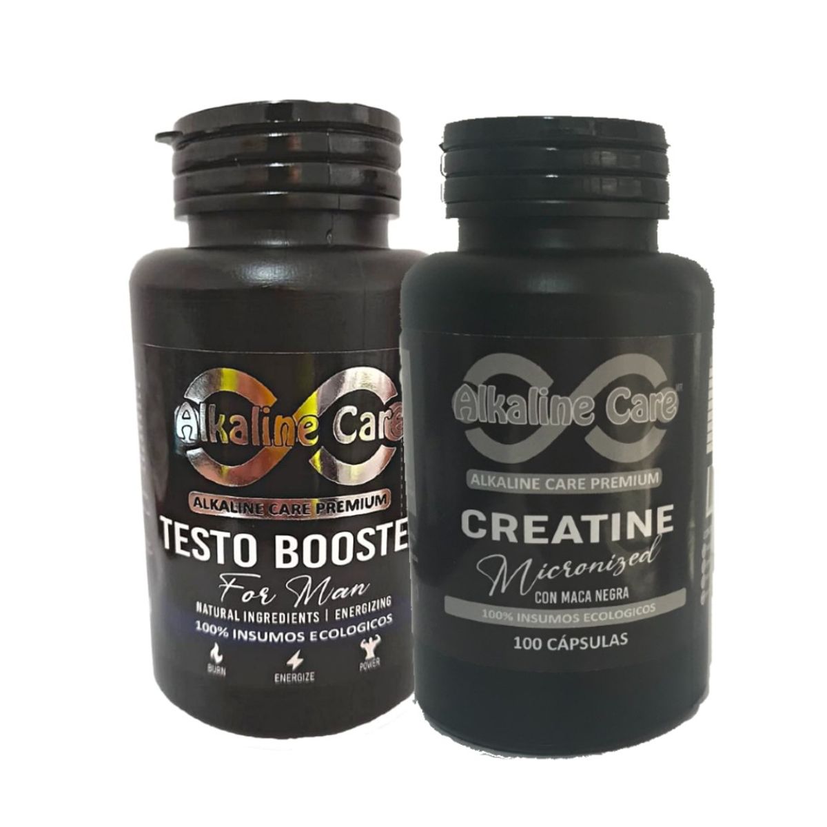 ALKALINE CARE - Creatina con Maca Negra 100 caps+ Testo Booster 100 caps