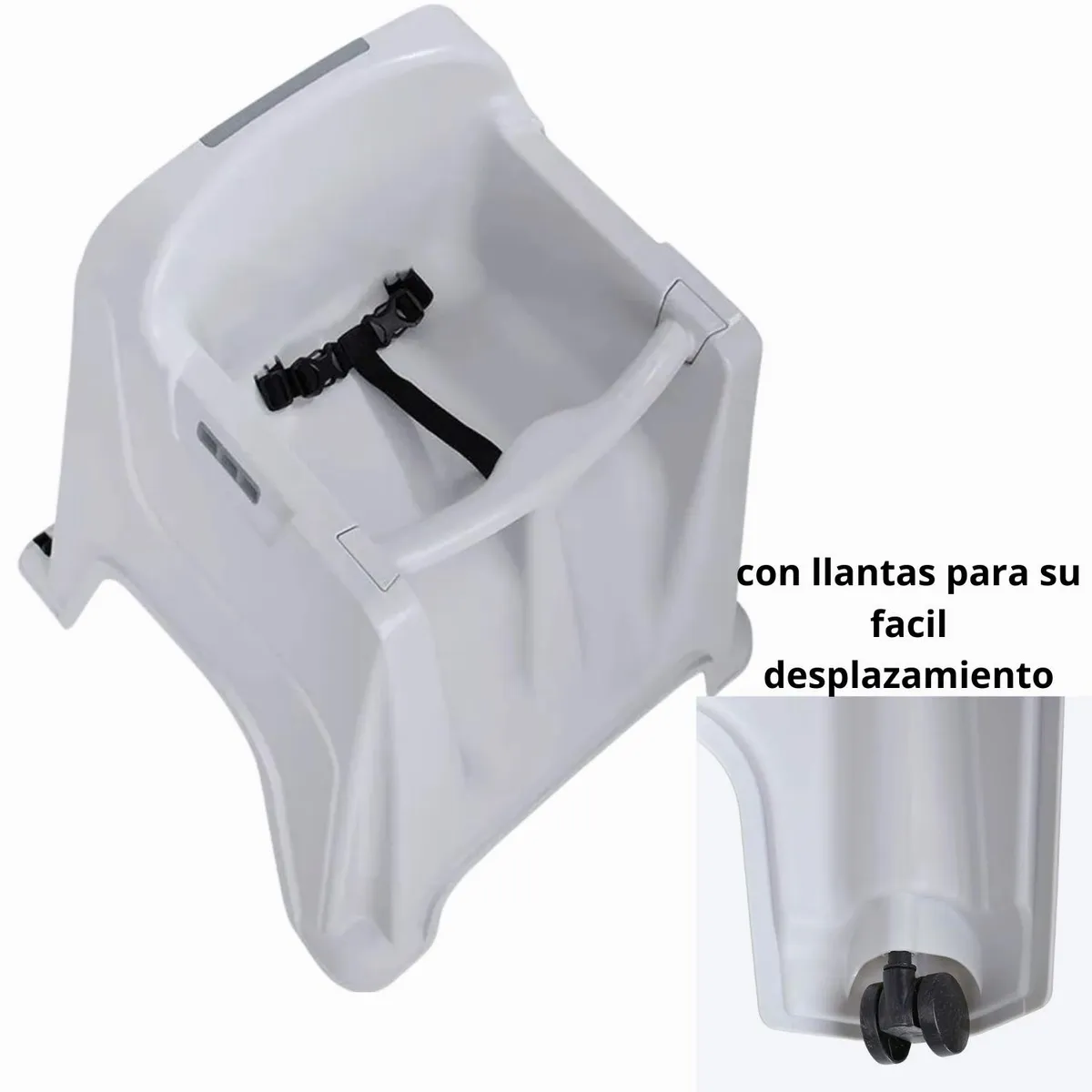 RIMAX - Silla Comedor para Bebe Gris Institucional
