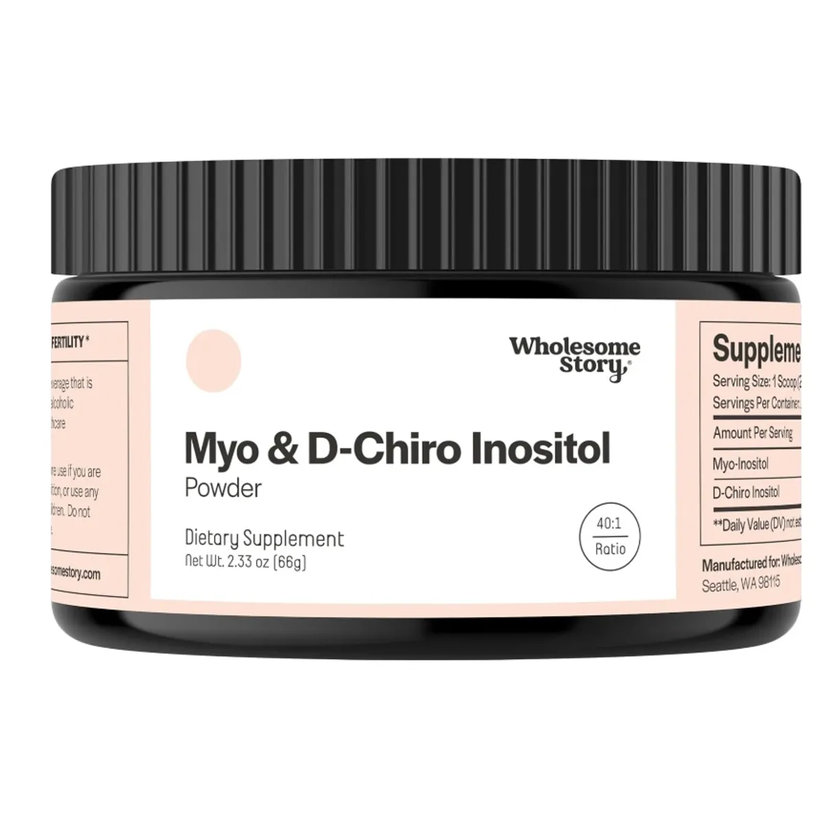 GENERICO - Myo & D-chiro Inositol y 40:1 Ratio polvo 66 gr - Wholesome History
