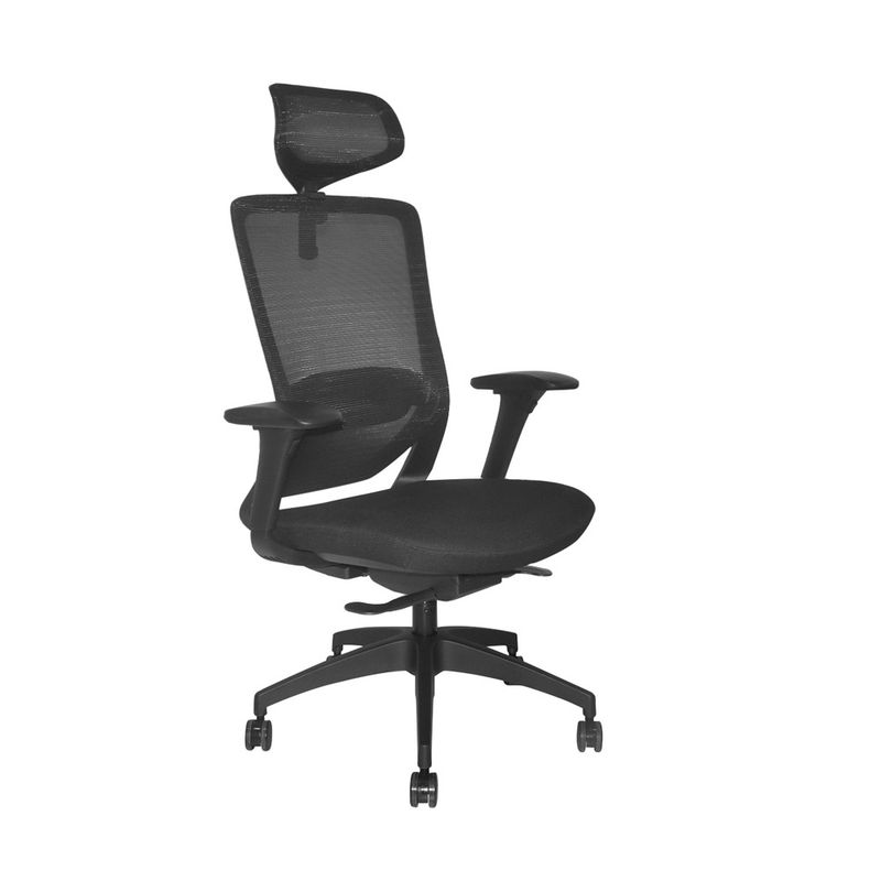 OFIDEAS - Silla Ergonómica Reclinable Brazo 4d Loop Presidente Negro Ofideas