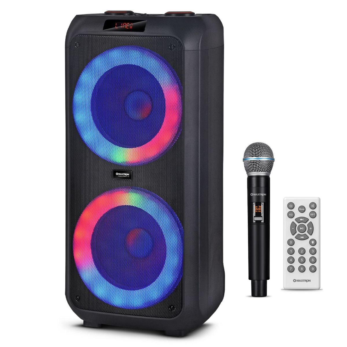 MAXTRON - Torre de Sonido Maxtron Challenge MX1000 USB BT TWS KARAOKE