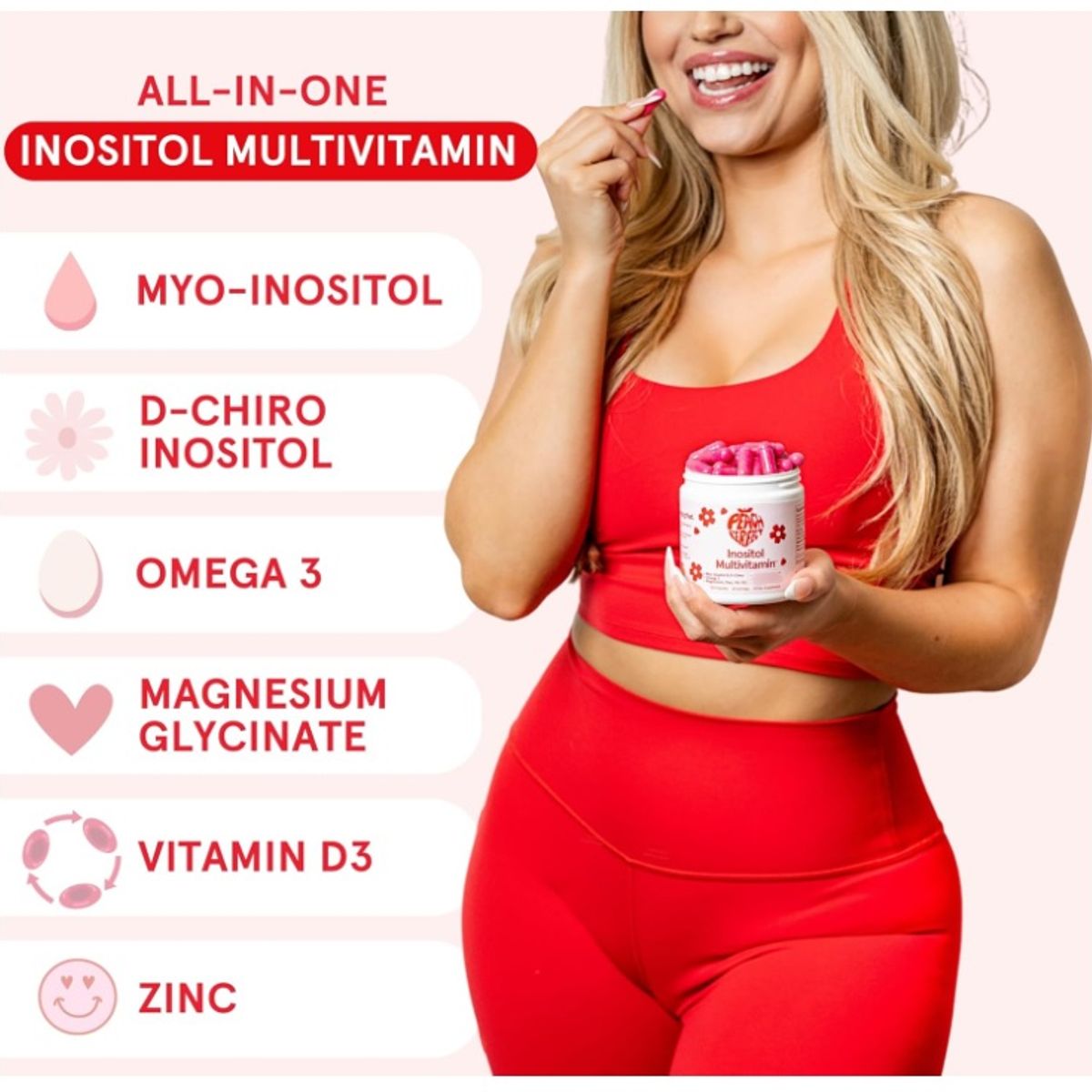 GENERICO - Myo & D-chiro Inositol Multivitamínico 120 cap - Peach Perfect