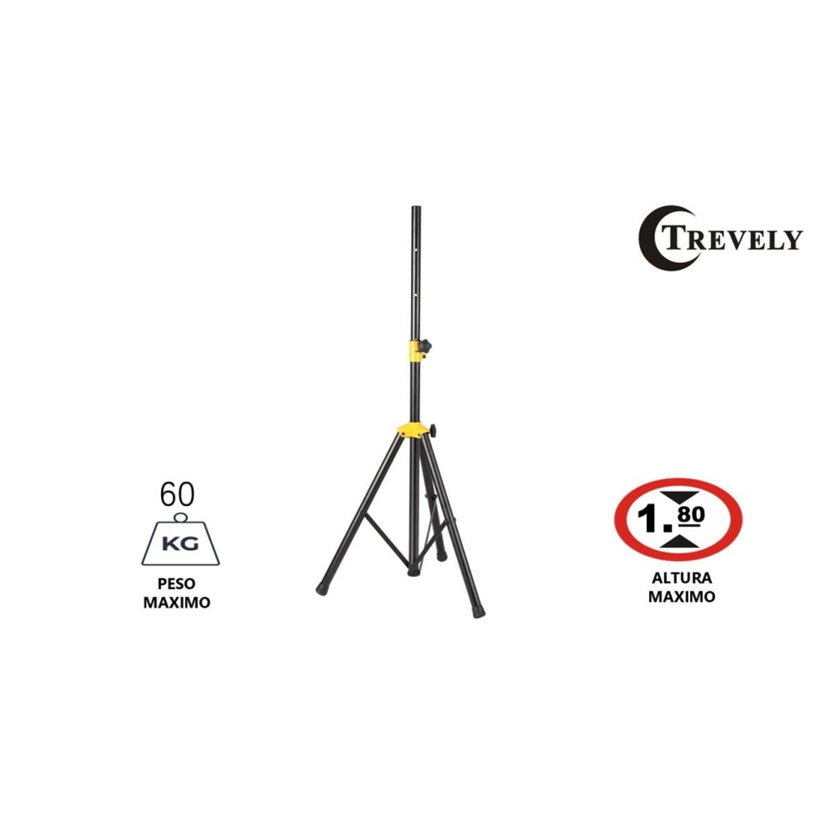 TREVELY - Trípode para parlante 1.80 cm  TREVELY PAT-70 - acero - 60kgs