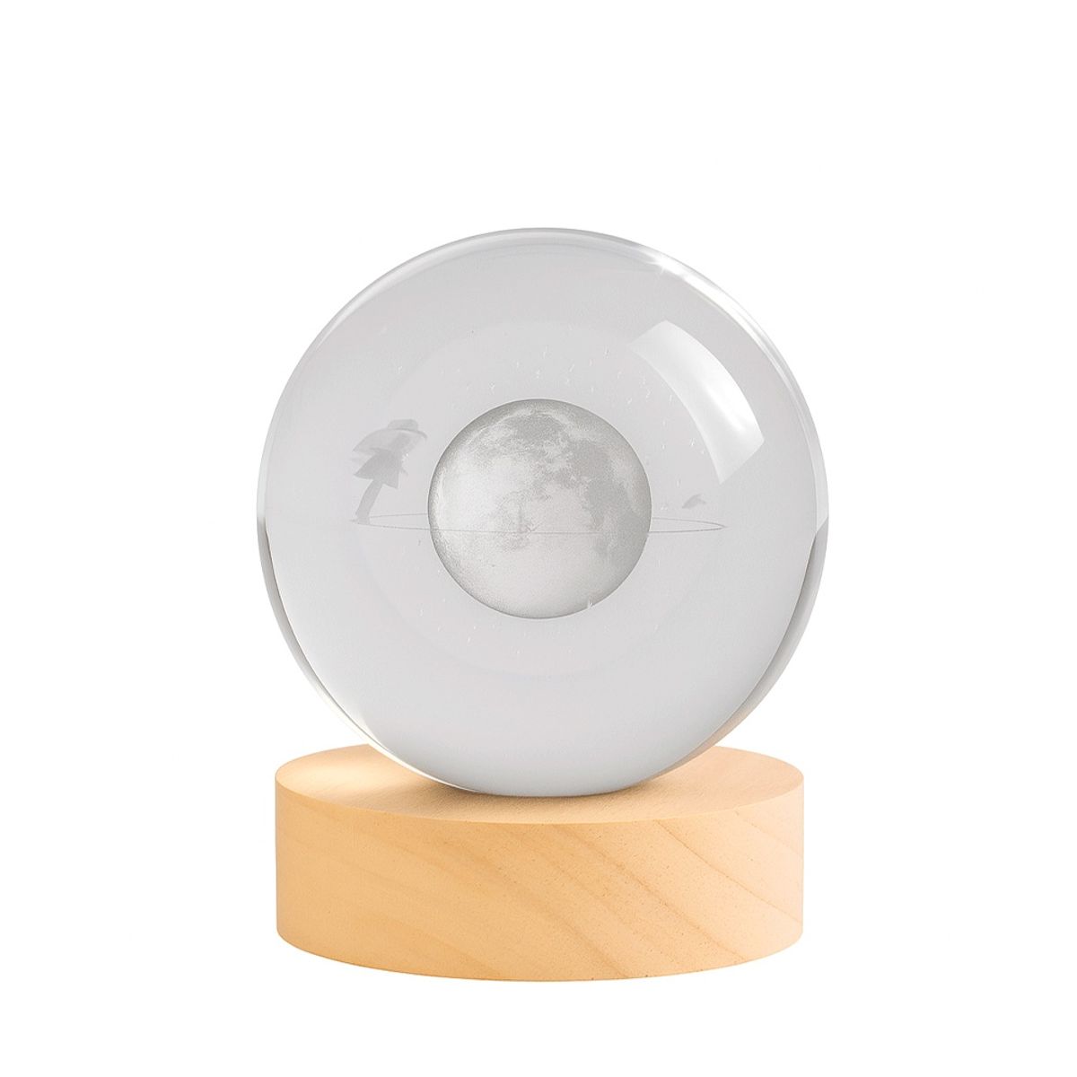 GENERICO - Lámpara Esfera Cristal Camino Lunar