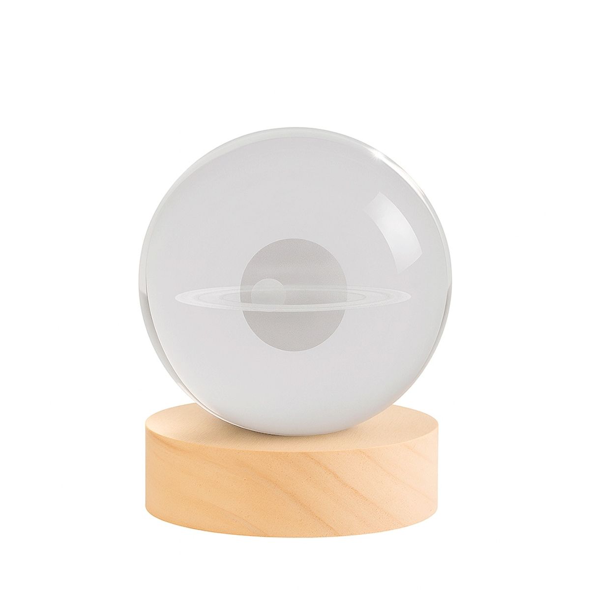 GENERICO - Lámpara Esfera Cristal Saturno Cósmico