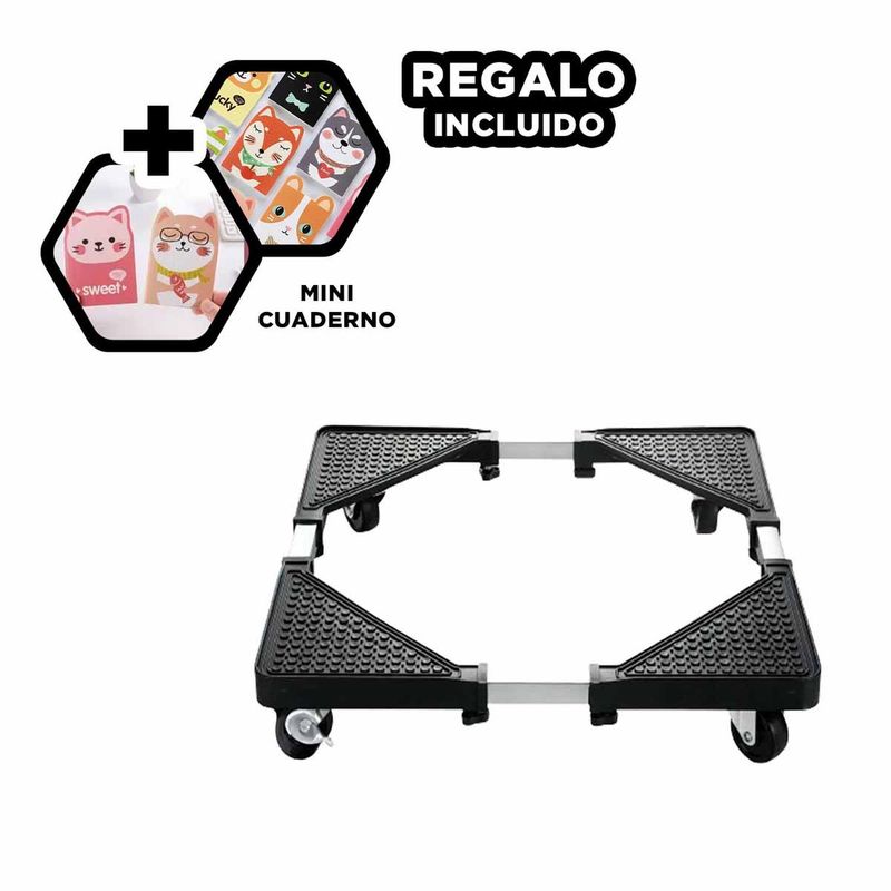 GENERICO - Pack4 Base Moderna de Acero Mueble Y+Regalo Agendita