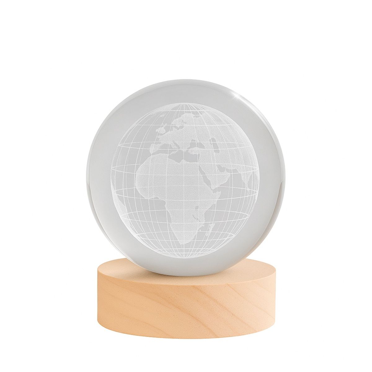 GENERICO - Lámpara Esfera Cristal Planeta Tierra