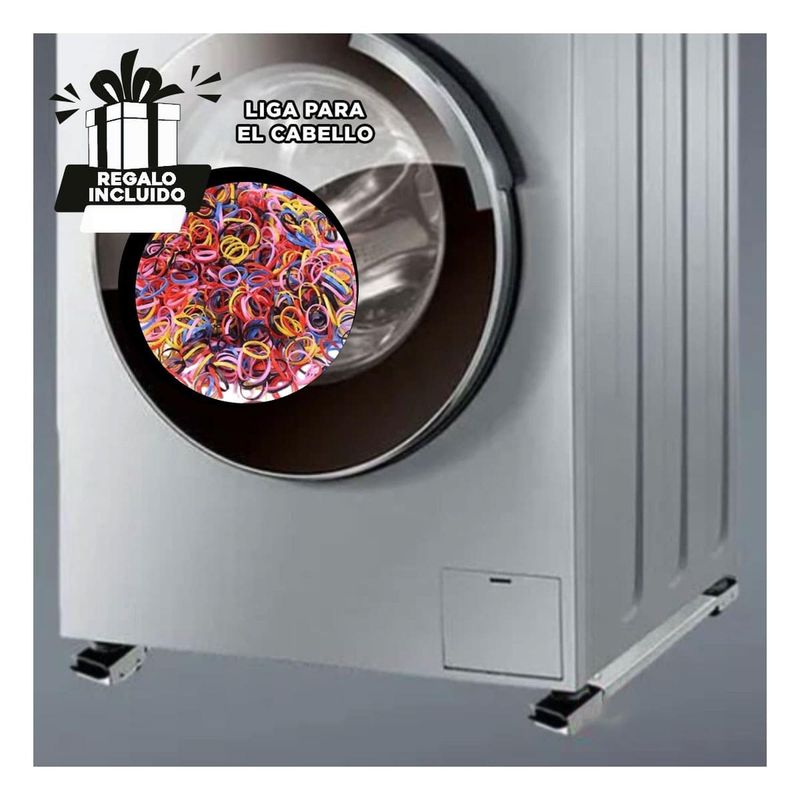 RYBIU IMPORT - Pack6 Base Elevador de Muebles en Plateado Y+Ligas de Regalo