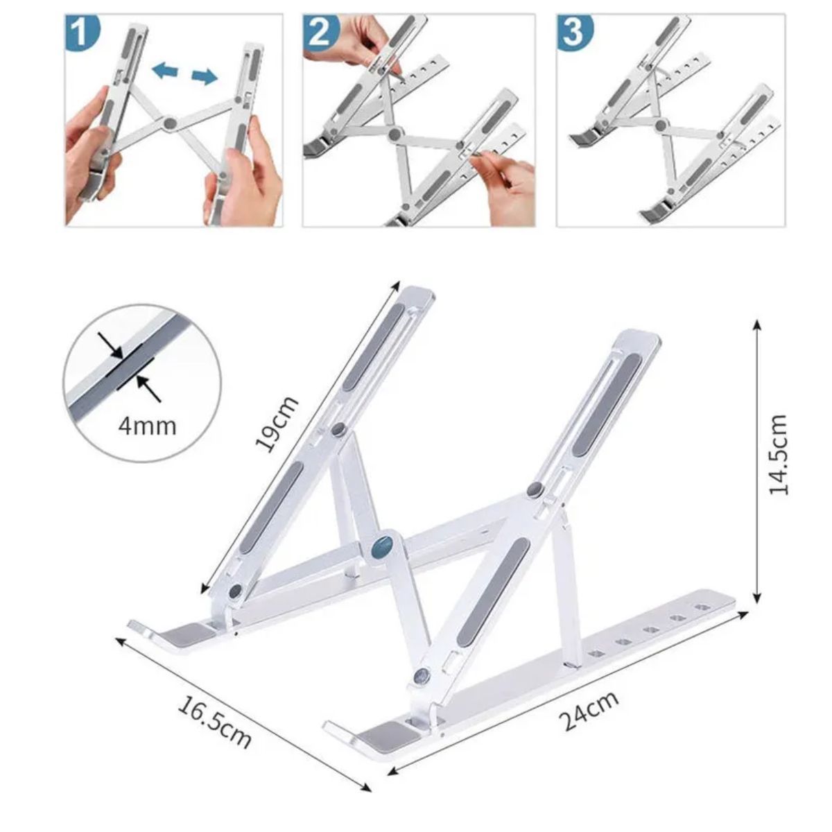 GENERICO - Soporte Laptop Stand Portátil Plegable de Aluminio