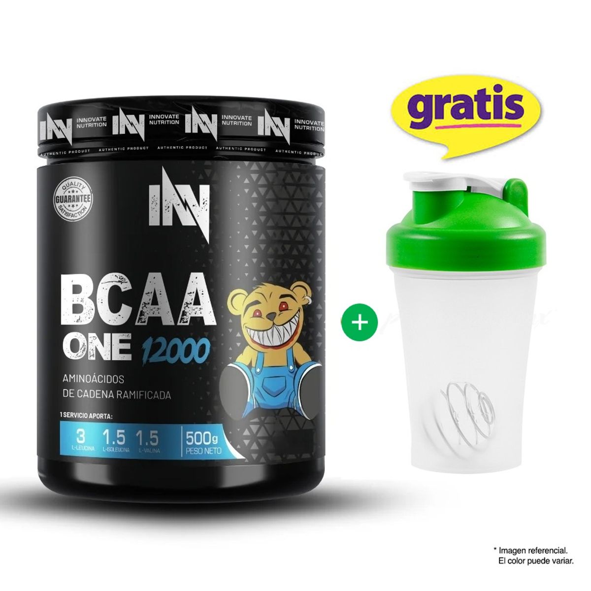 INN INNOVATE NUTRITION - AMINOÁCIDO INNOVATION NUTRITION BCAA ONE 500 GR FRUIT PUNCH + SHAKER
