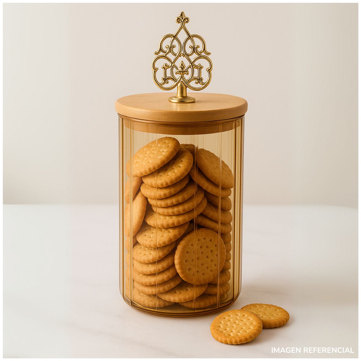 INSPIRA MARKET - Frascos de almacenamiento Dorado