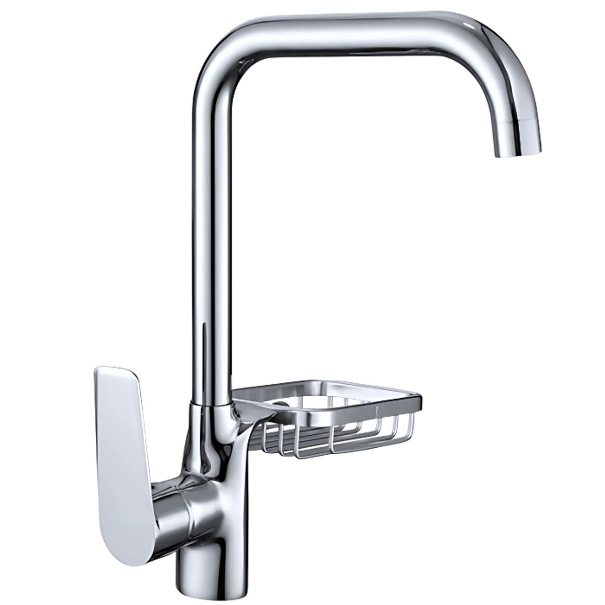 GENERICO - MEZCLADORA  PARA COCINA CON JABONERA CROMADO F1047-1