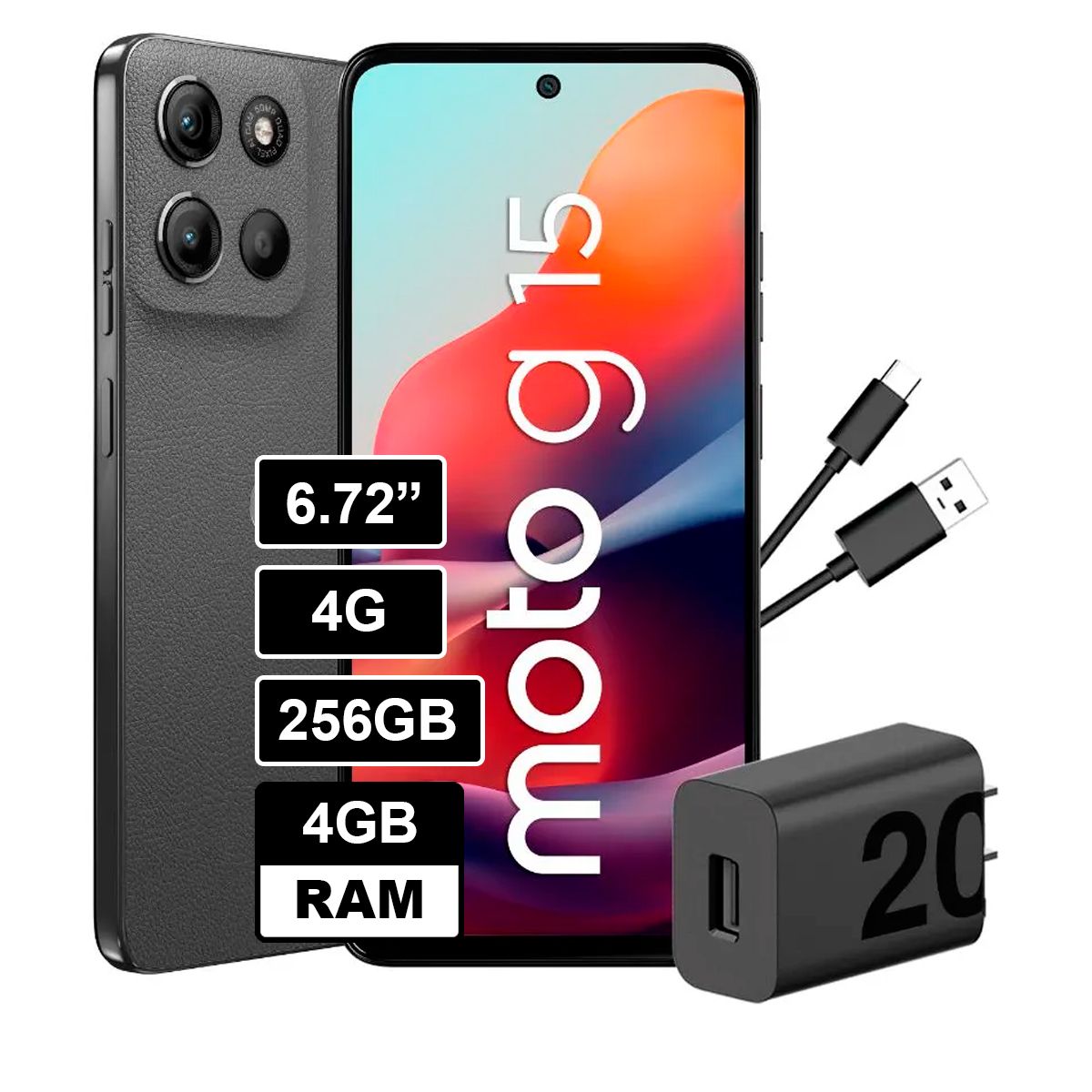 MOTOROLA - CELULAR MOTO G15 4GB RAM - 256GB GRIS