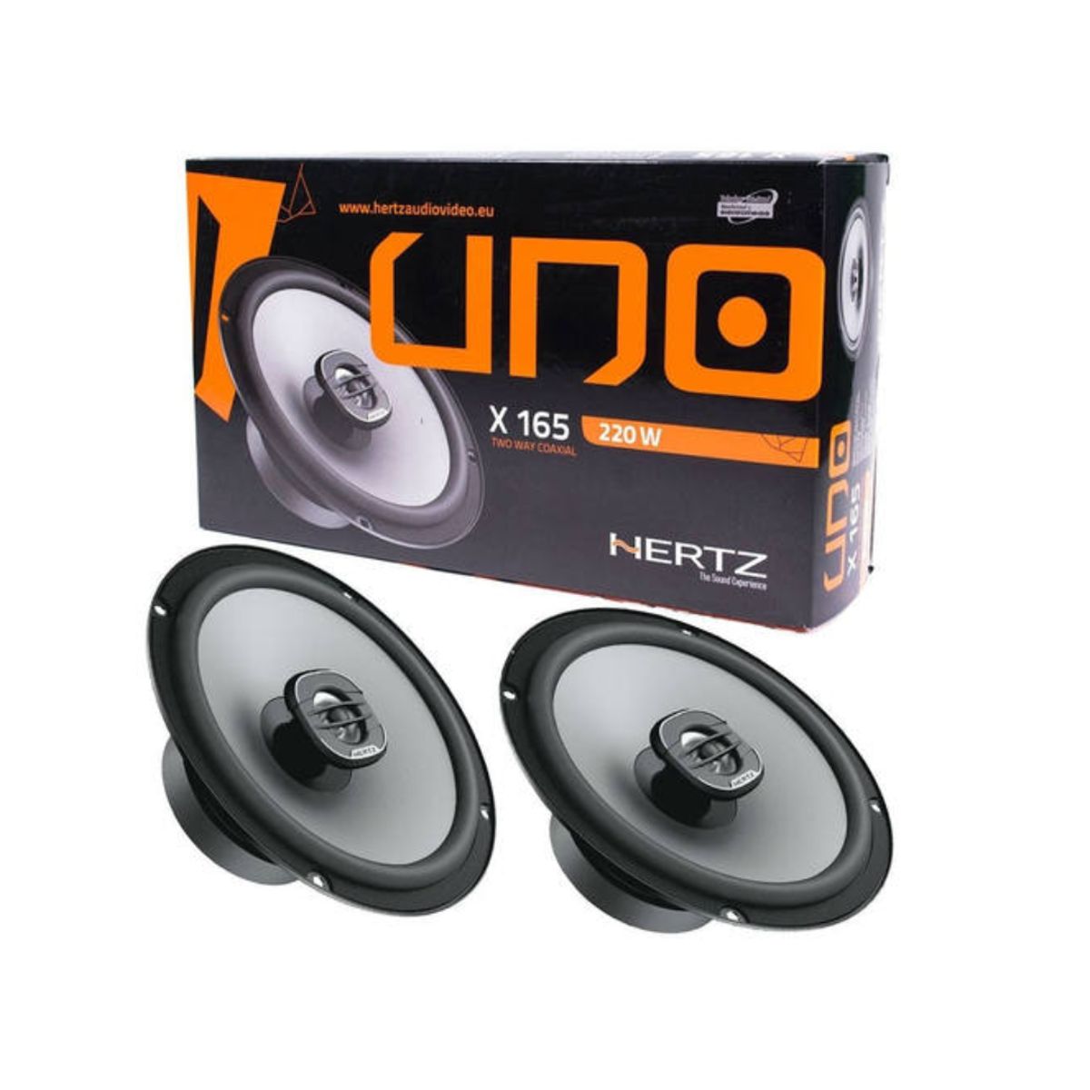 HERTZ - Set Parlantes Hertz Uno X165 Coaxiales 220w Alta Potencia