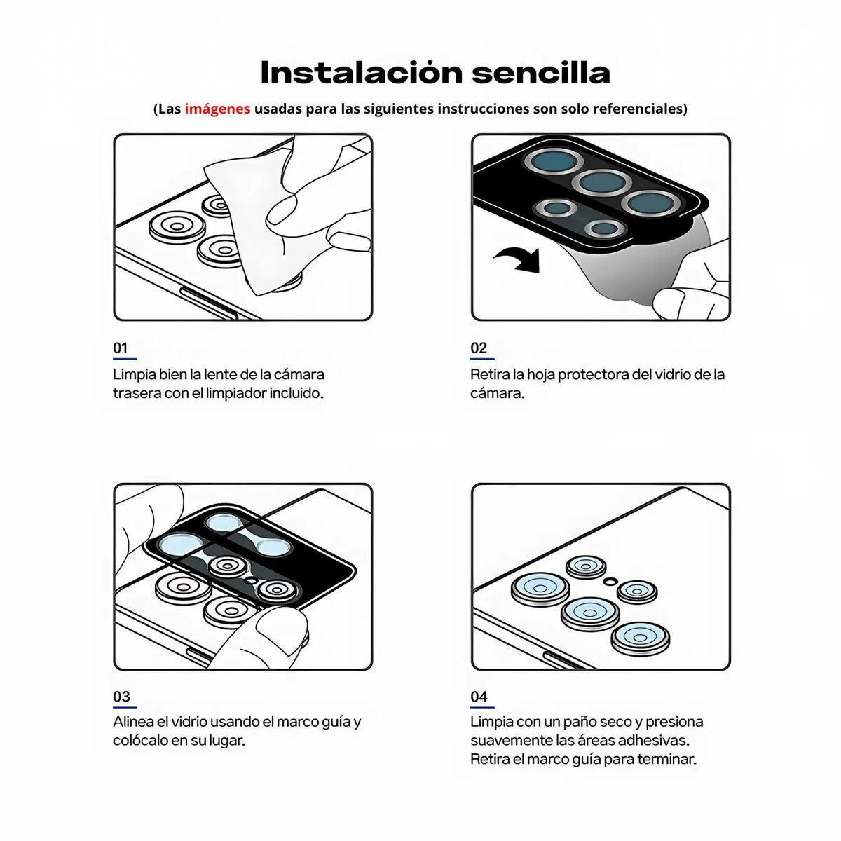 GENERICO - Protector de Cámara Metálico Para Samsug S25 Plus - Plata