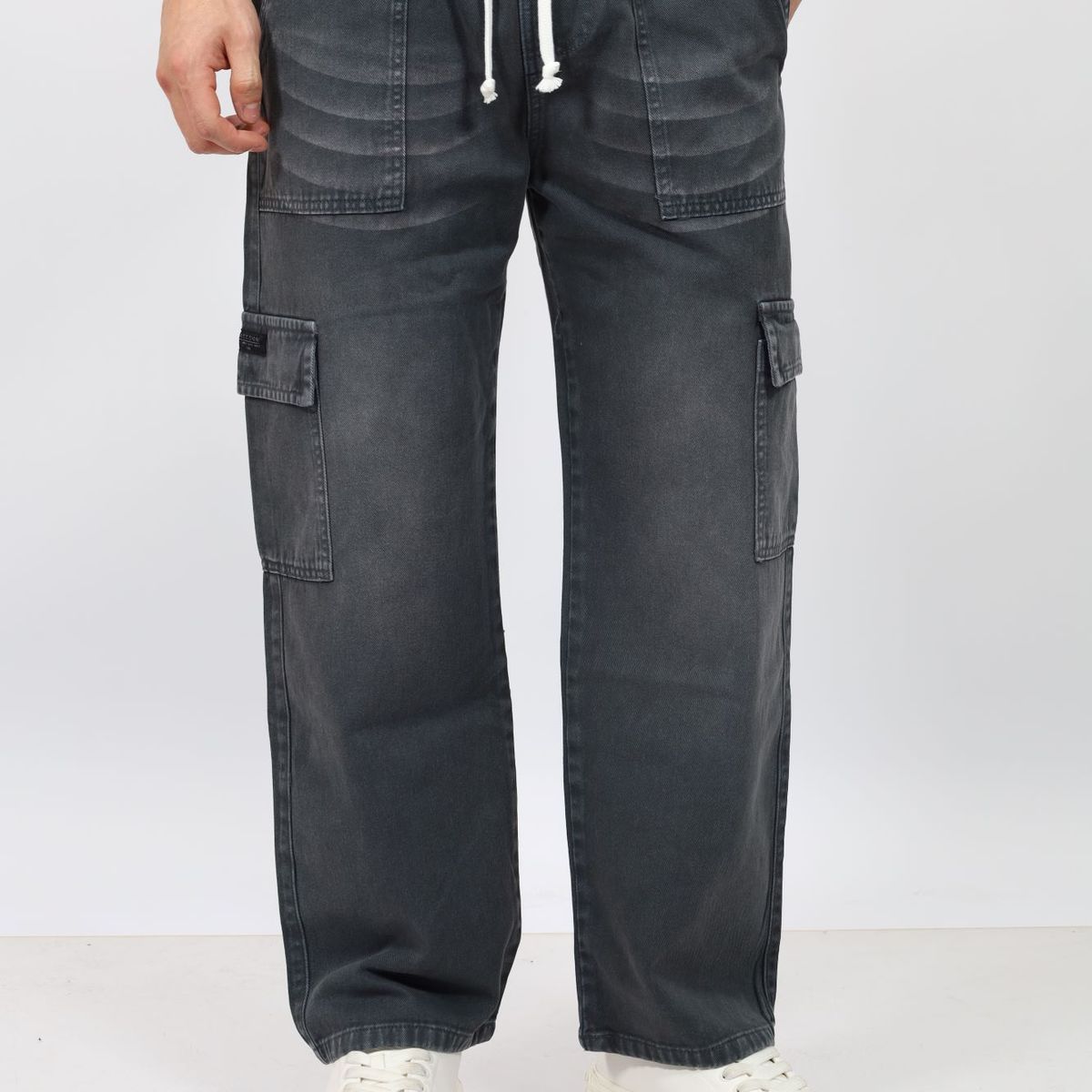 QH - Pantalón Cargo Clásico Hombre  Denim
