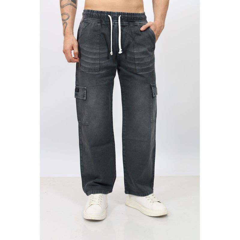 QH - Pantalón Cargo Clásico Hombre  Denim