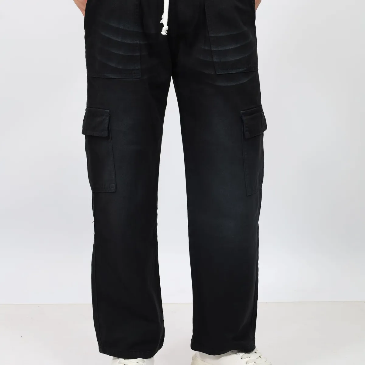 QH - Pantalón Cargo Clásico Hombre  Denim