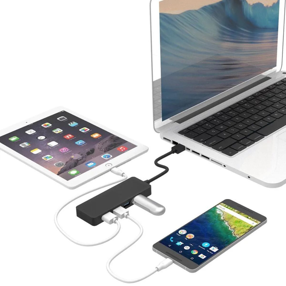 GENERICO - Adaptador Hub USB 3.0 de 4 Puertos