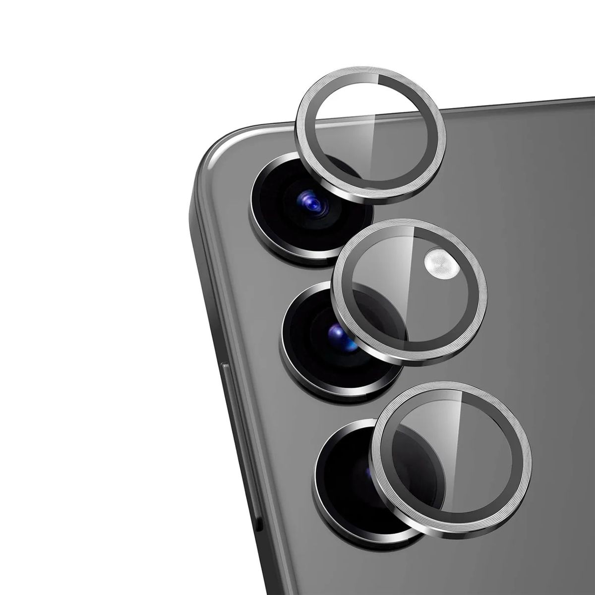 GENERICO - Protector de Cámara Metálico Para Samsug S24 Plus- Plata