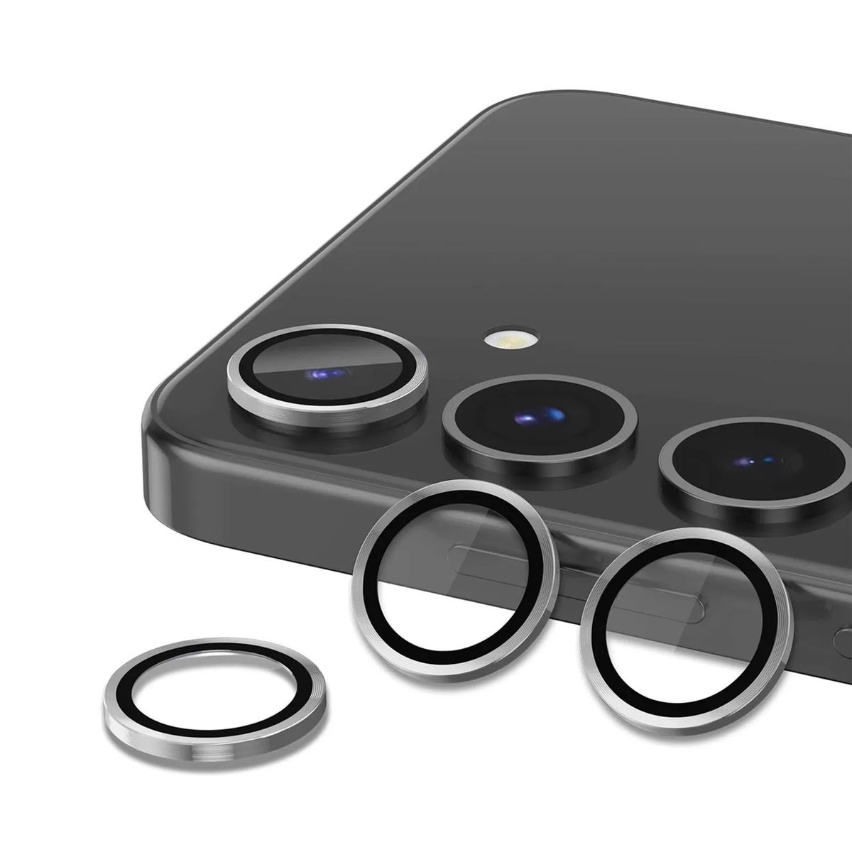 GENERICO - Protector de Cámara Metálico Para Samsug S24 Plus- Plata