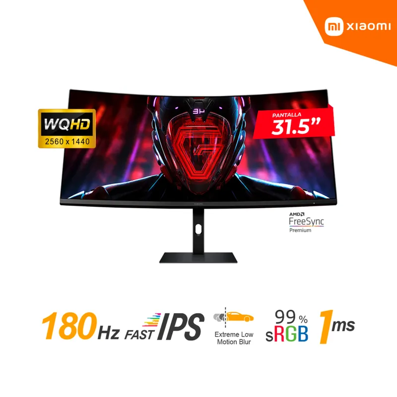 XIAOMI - MONITOR XIAOMI G34WQi 34 CURVO WQHD 3440x1440 180HZ 1MS FREESYNC PR.
