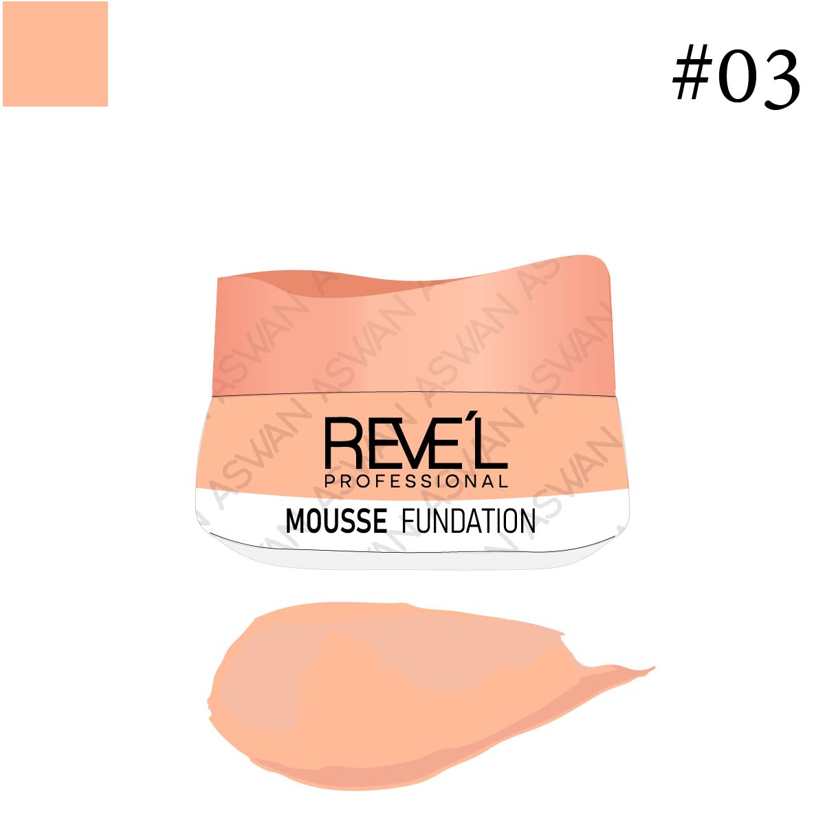 REVE'L PROFESSIONAL - CONCEALER PORCELAIN MOUSEE FOUNDATION 03 - REVEL