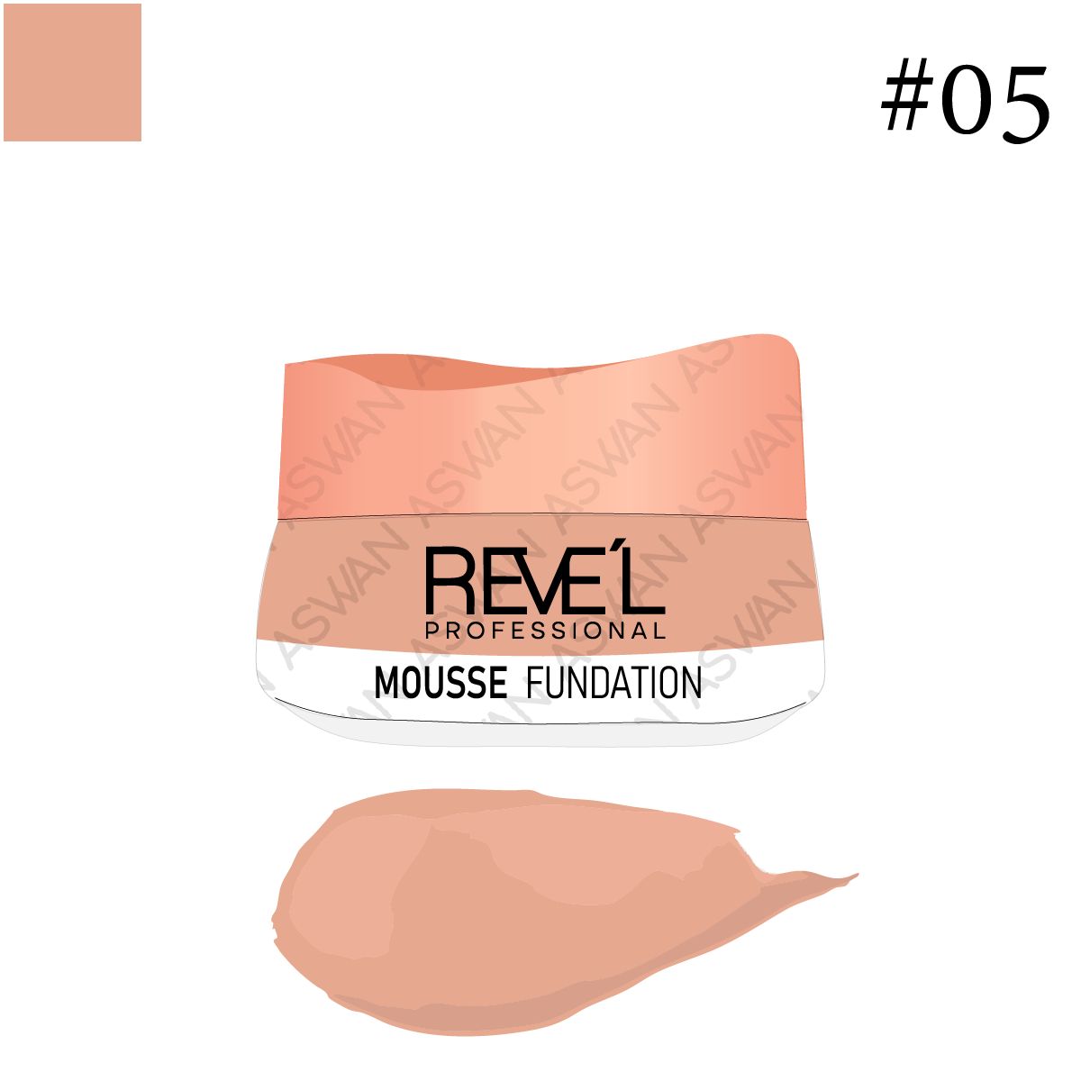 REVE'L PROFESSIONAL - CONCEALER PORCELAIN MOUSEE FOUNDATION 05 - REVEL