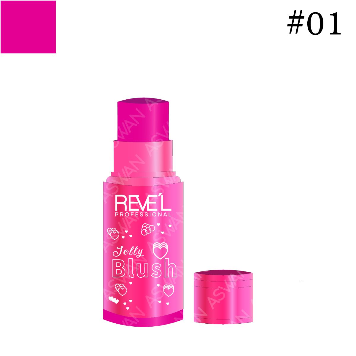 REVE'L PROFESSIONAL - RUBOR JELLY BLUSH LOVE 01 - REVEL