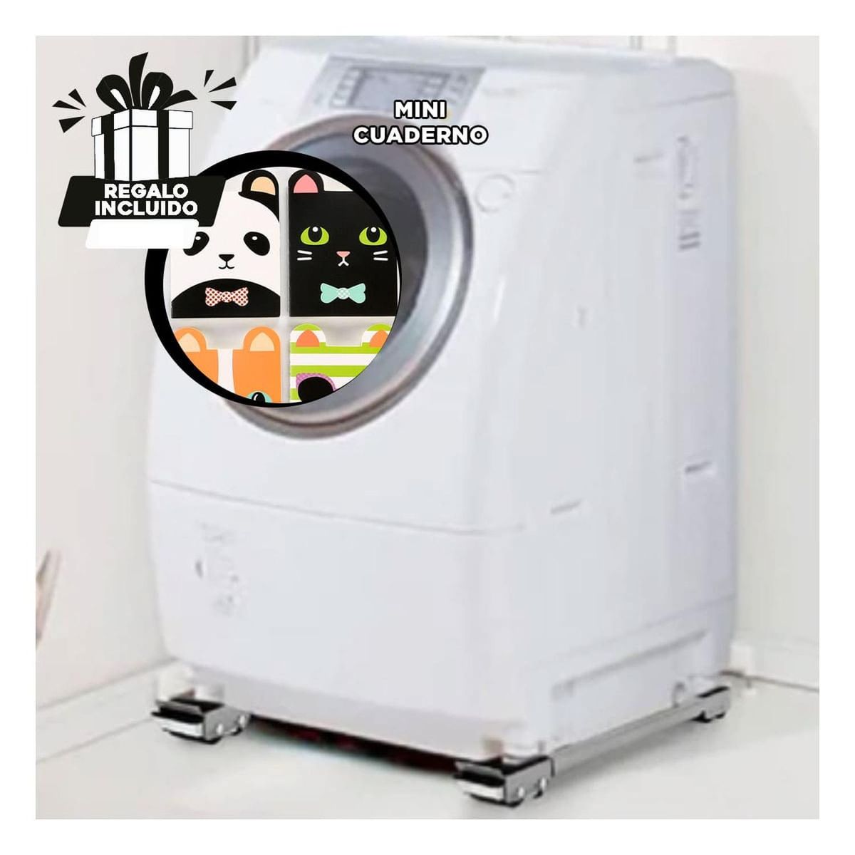 RYBIU IMPORT - Base Ajustable para Todo Mueble Plateado Y+Regalo Agendita