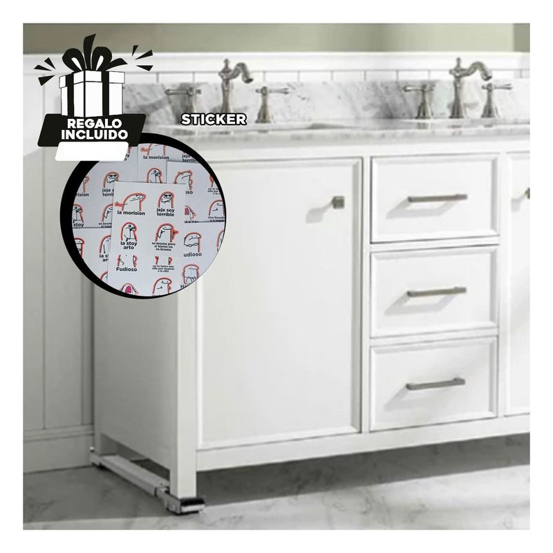 GENERICO - Base Resistente de 2pzs Plateado Y+Regalo Stickers