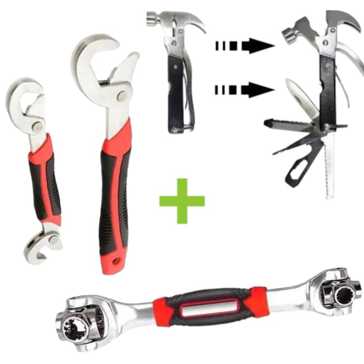 OEM - Kit de Reparación con Llave 48 en 1, Martillo Multifuncional y Llaves Snap and Grip