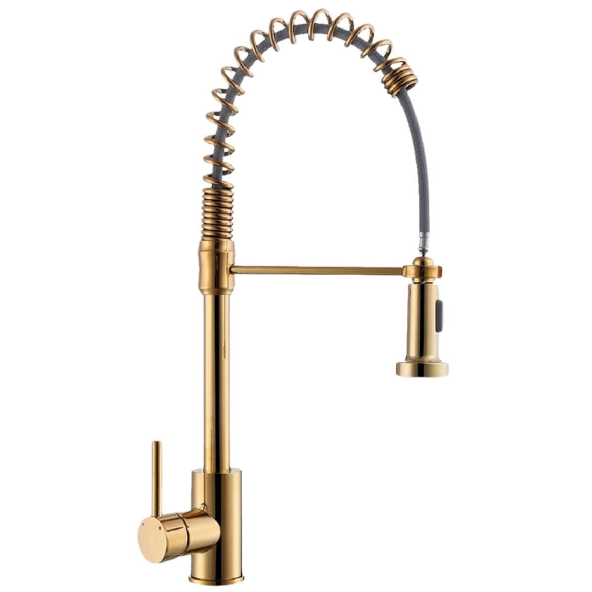 FRATELLI - MEZCLADORA MONOCOMANDO PARA COCINA EXTRAÍBLE DORADO NAVARRA-1