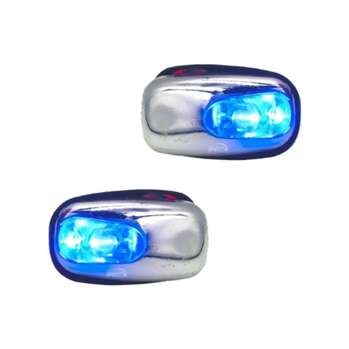 GENERICO - BOTA AGUA CON LUZ AZUL PARA CAPOT DE AUTOS 12V