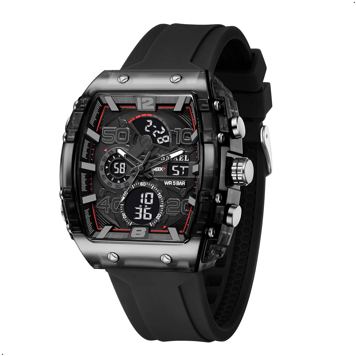 SMAEL - Reloj Hombre Smael 8109 Análogo-digital Resistente AL Agua