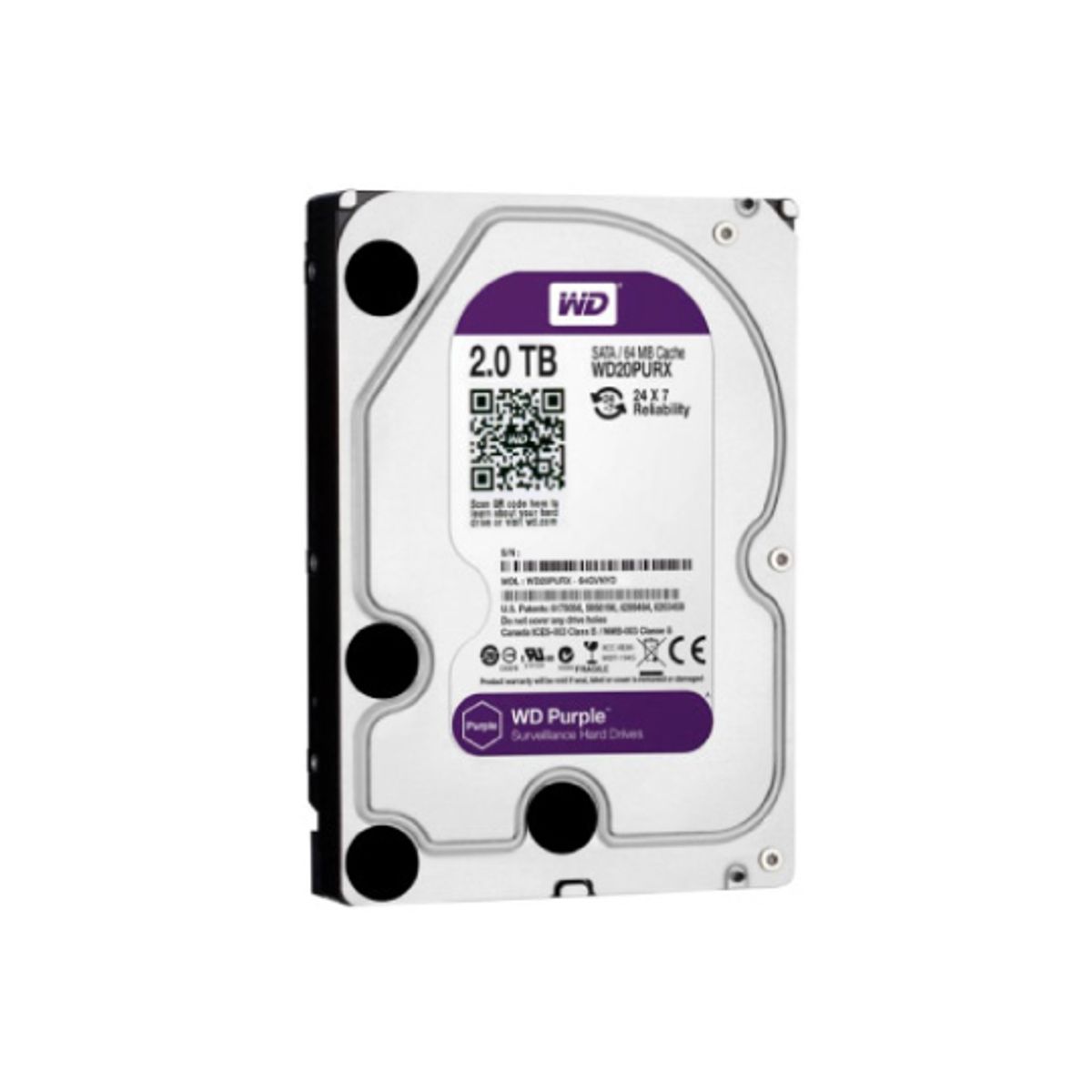 WESTERN DIGITAL - DISCO DURO 2TB WESTERN DIGITAL PURPURA
