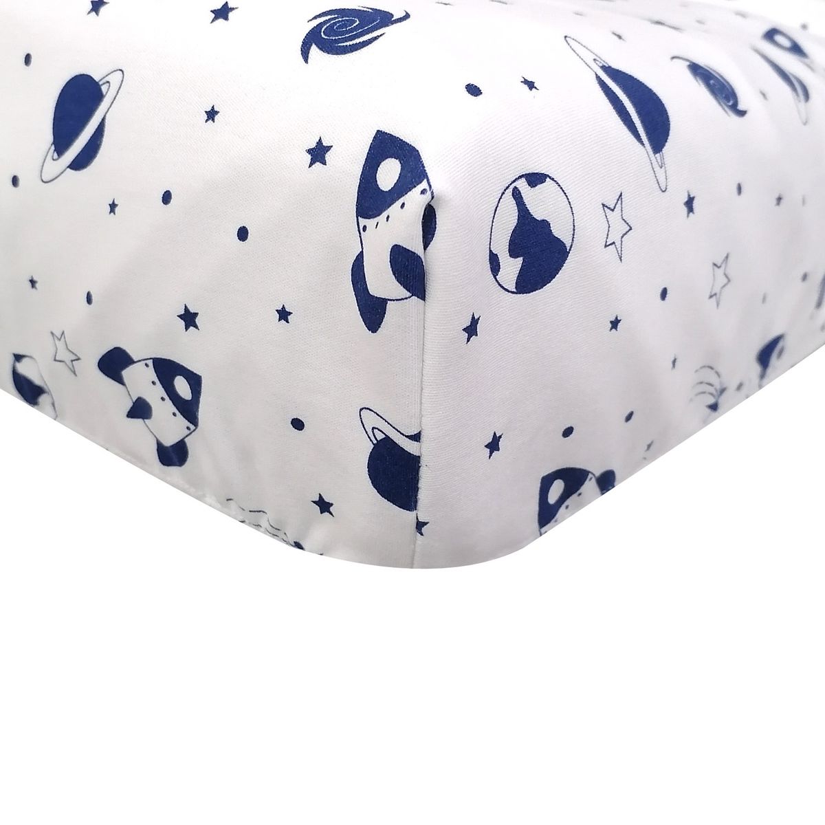 SESAMO - Sabanas para Colecho Bebe 100% Algodón Cohetes Azules