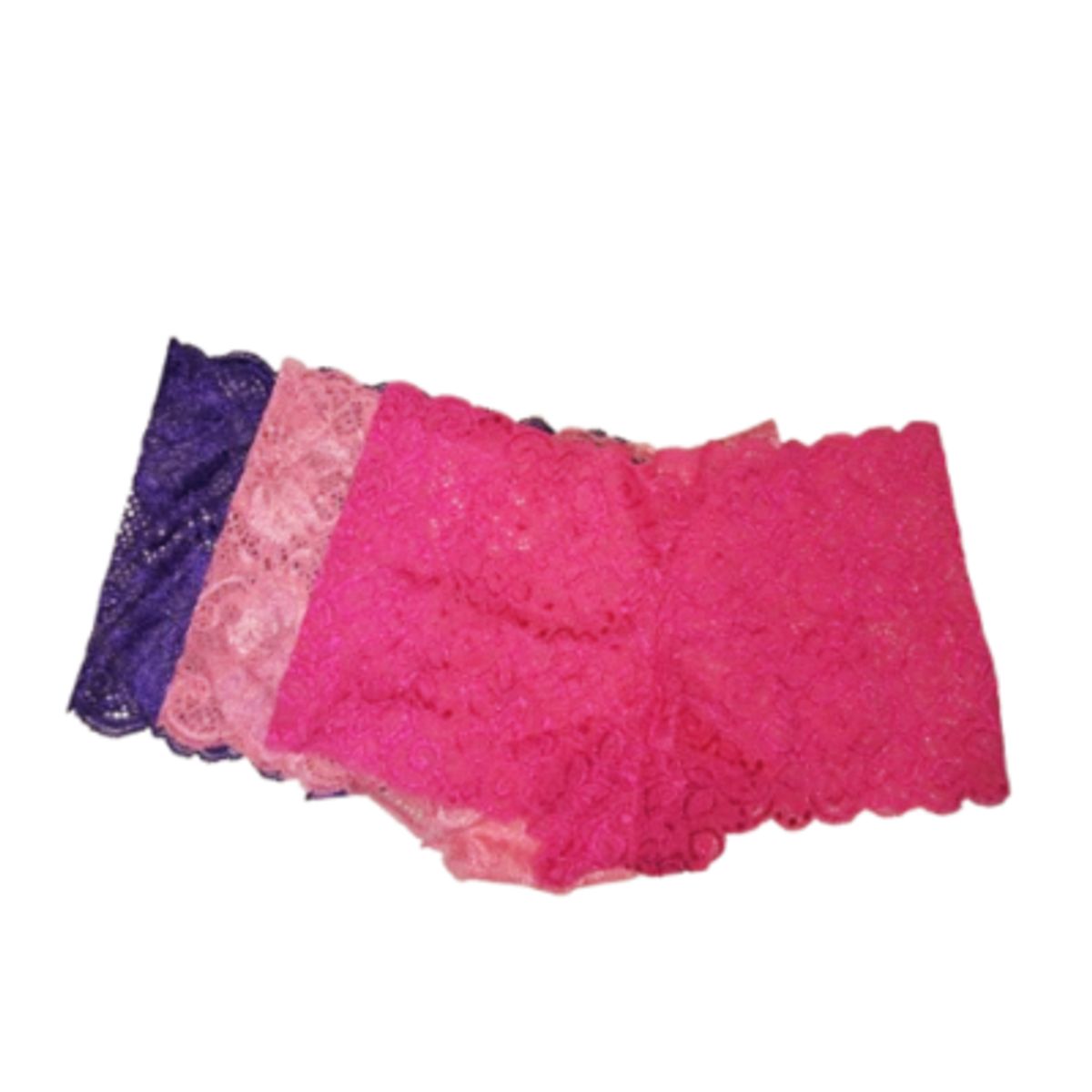 GENERICO - Trusas Cacheteros Encaje Estándar  - 3 unidades