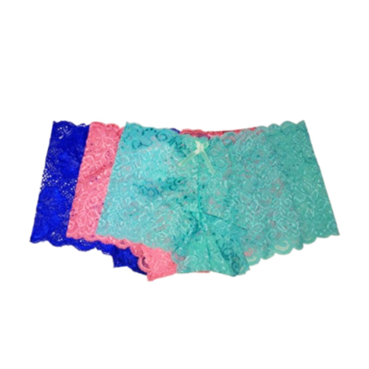 GENERICO - Trusas Cacheteros Encaje Estándar  - 3 unidades