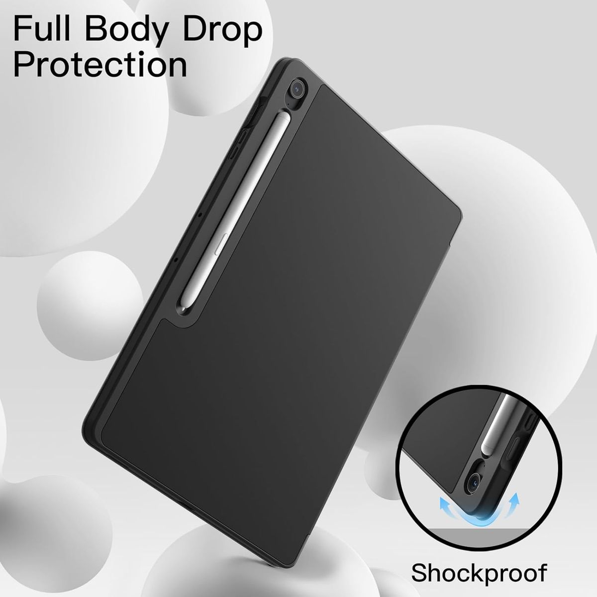 GENERICO - Funda Smart Case Portapencil Para Samsung S10  S10 FE - NEGRO