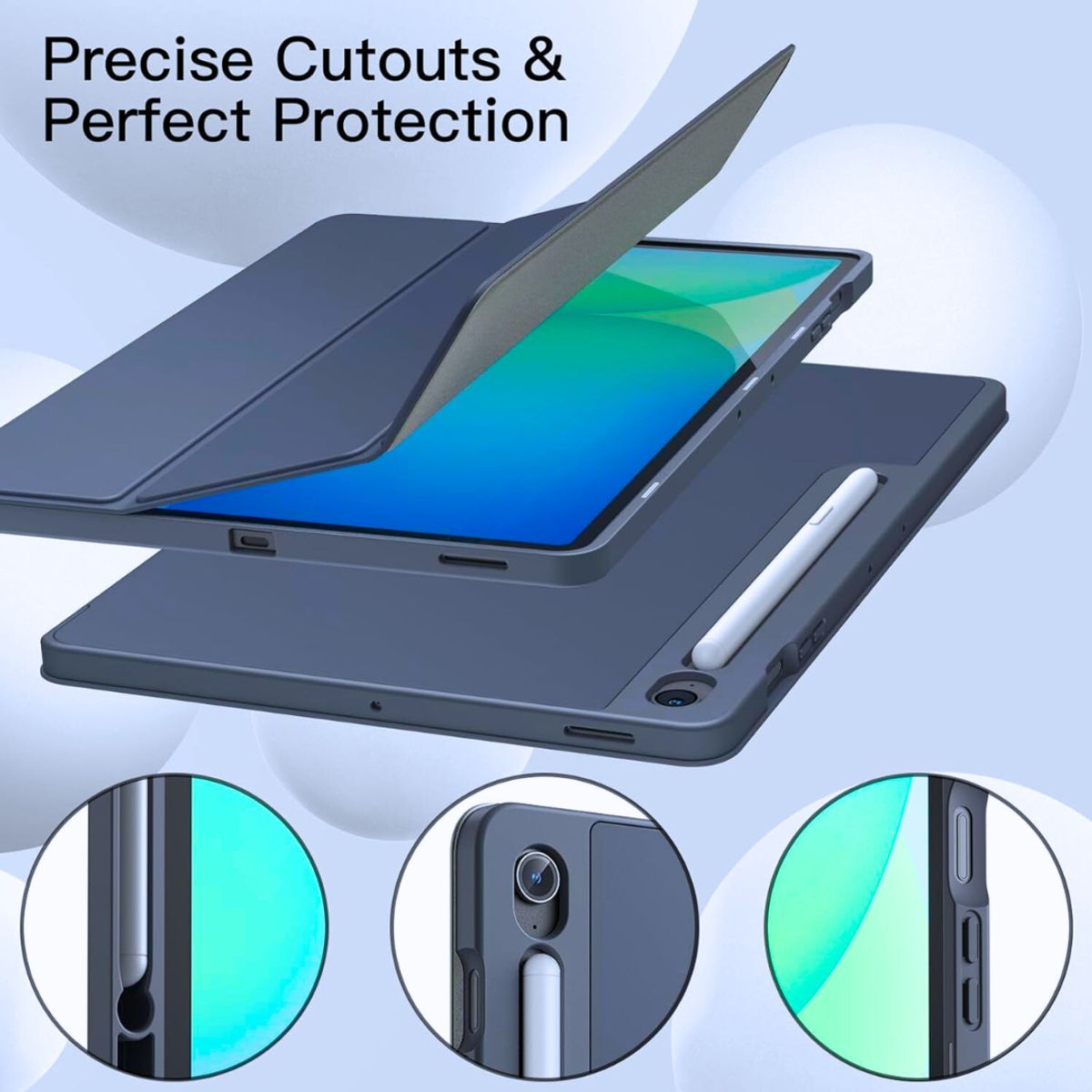 GENERICO - Funda Smart Case Portapencil Para Samsung S10  S10 FE - AZUL