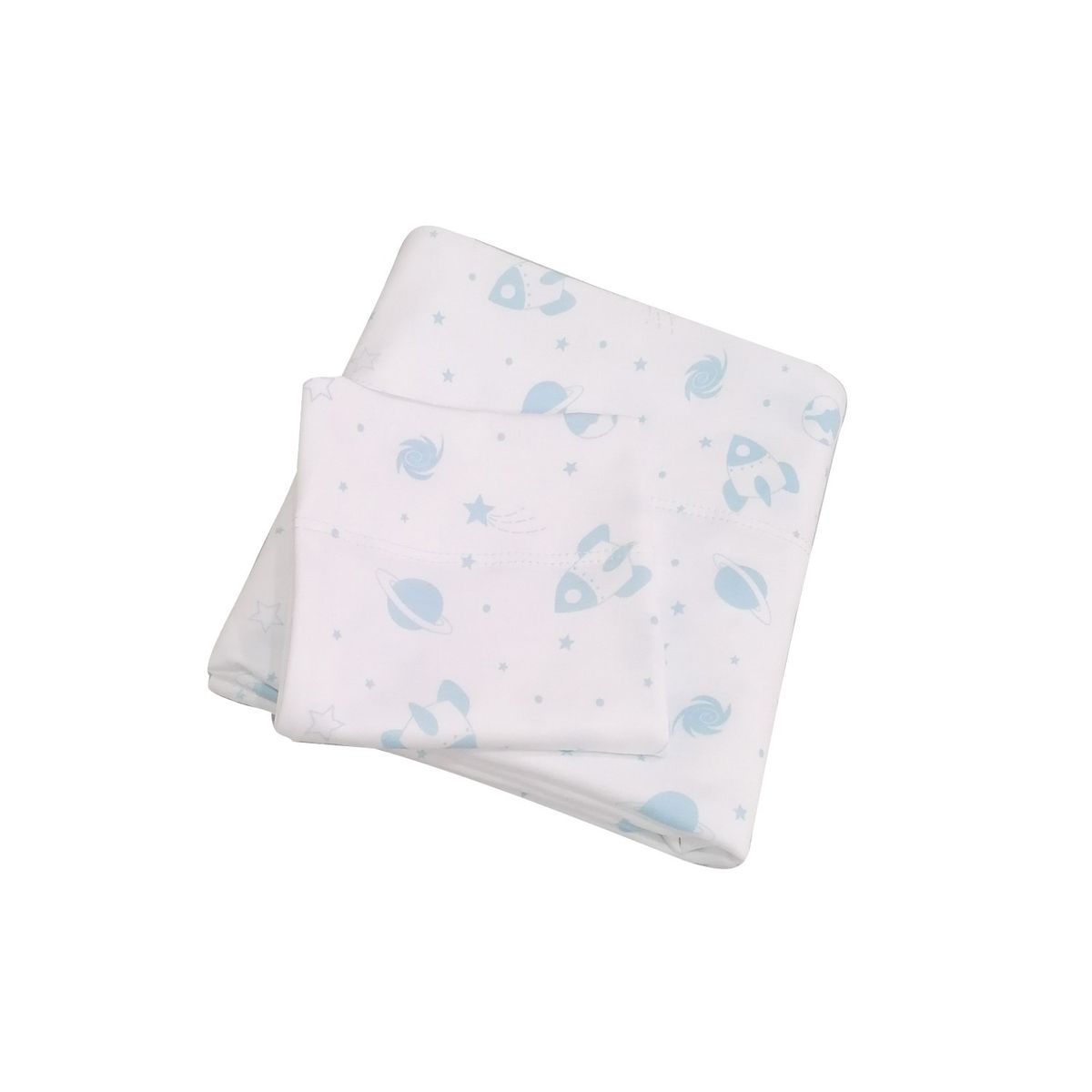 SESAMO - Sabanas para Colecho Bebe 100% Algodón Cohetes Celestes