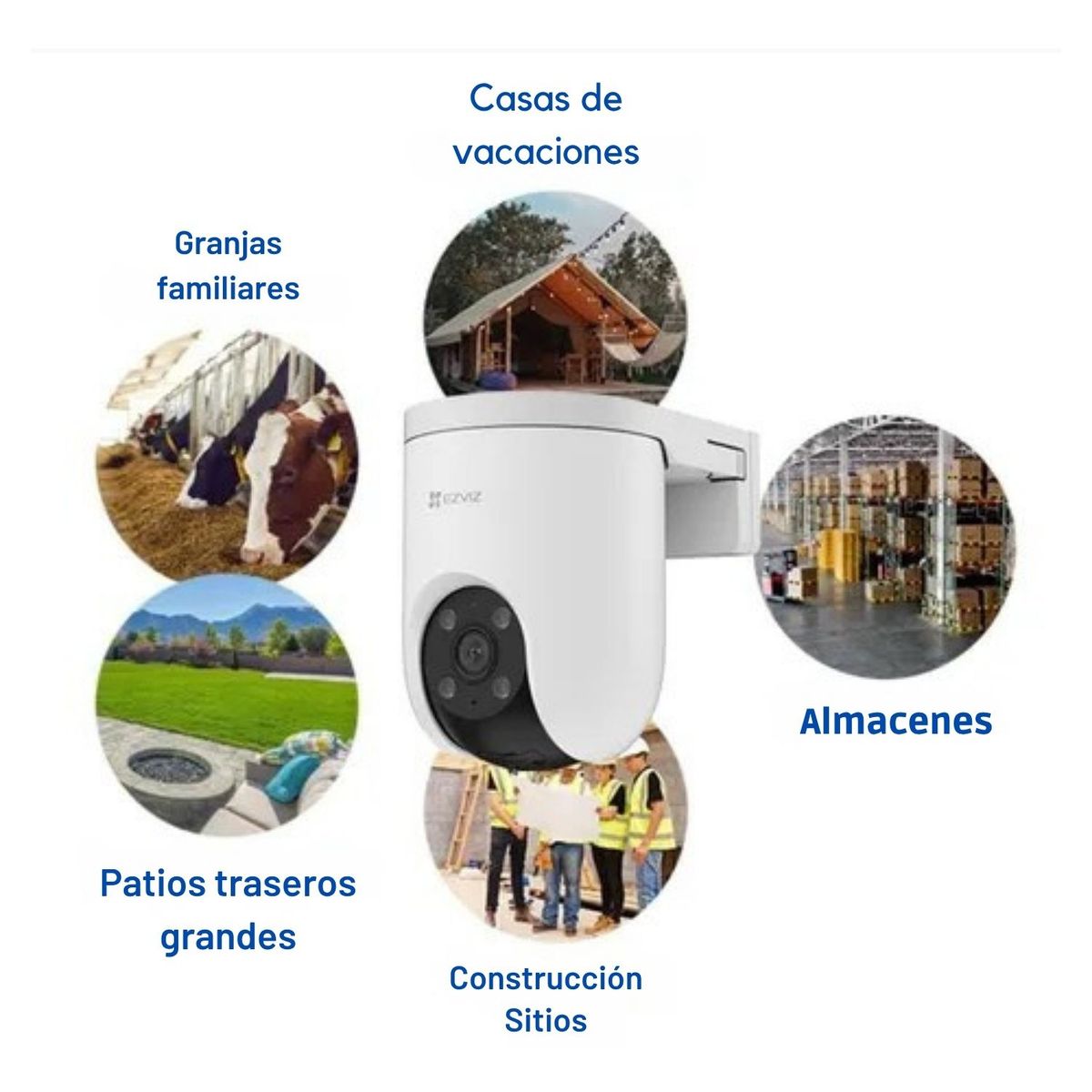 EZVIZ - Cámara WiFi EZVIZ H8c Pro 2K 4MP Full Color con IA