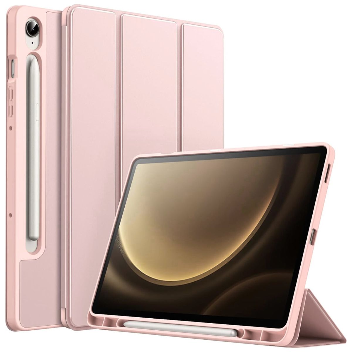 GENERICO - Funda Smart Case Portapencil Para Samsung S9  S9 FE - ROSADO