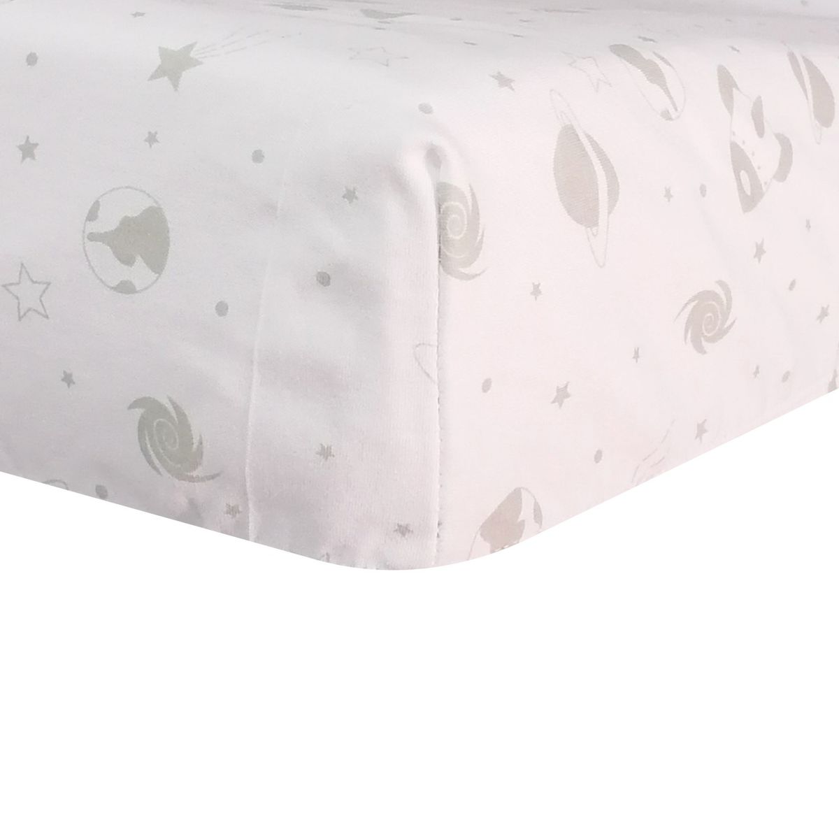 SESAMO - Sabanas para Pack and Play Bebe 100% Algodón Cohetes Gris