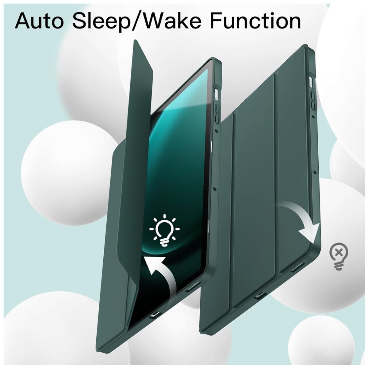 GENERICO - Funda Smart Case Portapencil Para Samsung S9  S9 FE - VERDE M.