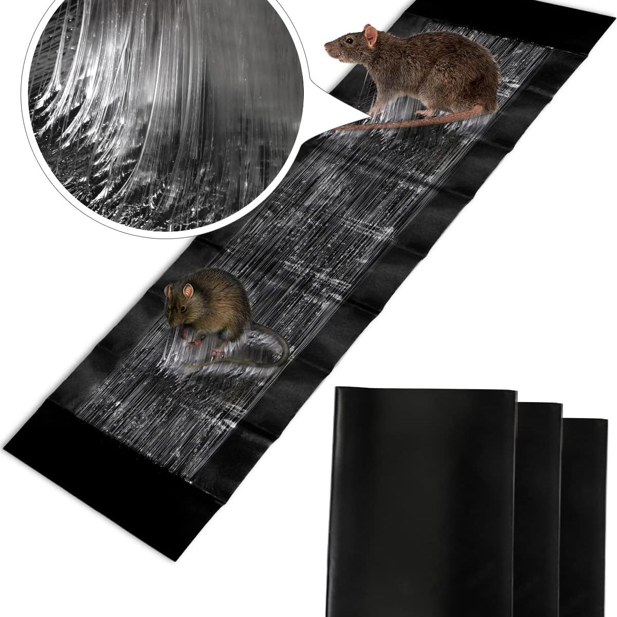 GENERICO - PACK X3 TRAMPA ADHESIVA PARA RATAS SUPER GRANDE 120CM