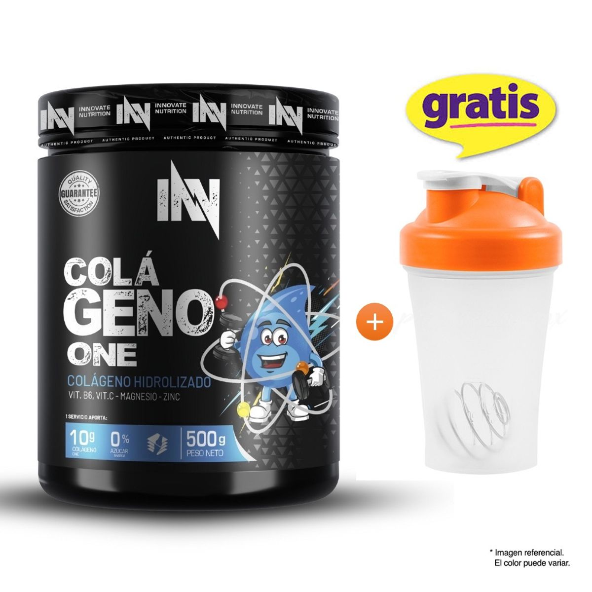 INN INNOVATE NUTRITION - COLÁGENO ONE 500 GR INN FRUIT PUNCH + SHAKER