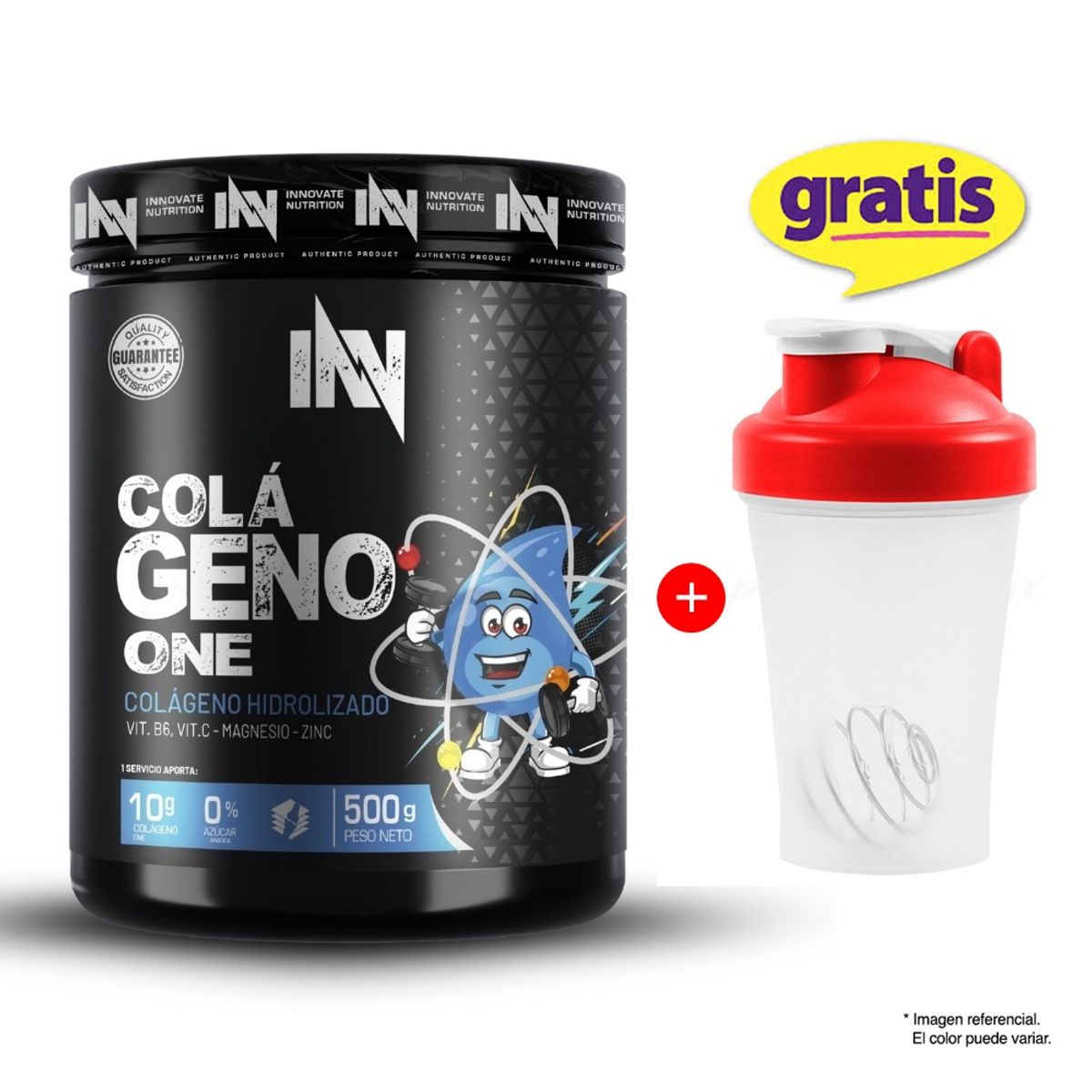 INN INNOVATE NUTRITION - COLÁGENO ONE 500 GR MORA + SHAKER