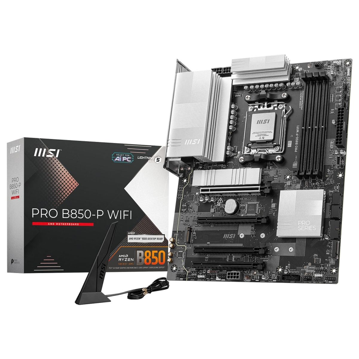 MSI - Placa Base Msi Amd Pro-B850-P Con Wifi, Ddr5 8200Mhz, Hdmi Y Formato Atx, Ideal Para Gamer